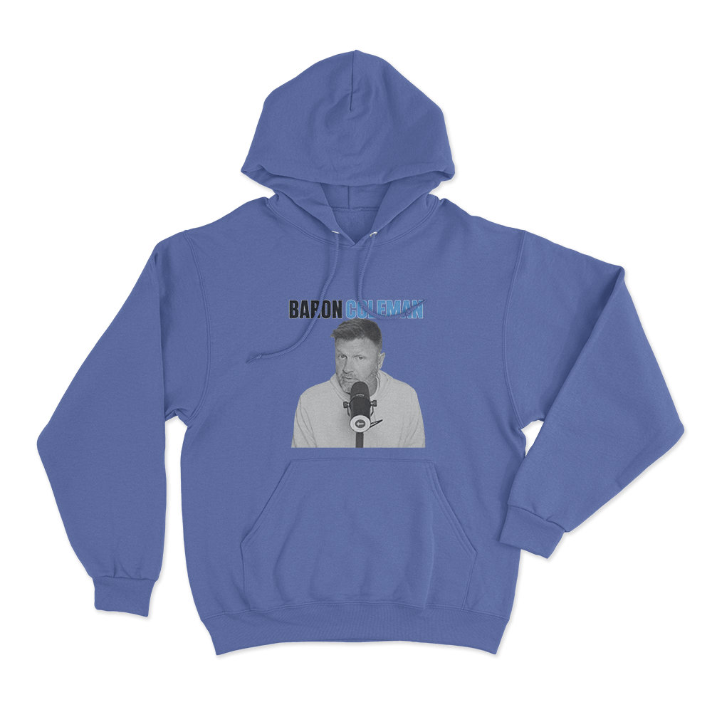 Baron Coleman Portrait Unisex Hoodie Blue Baron Coleman Portrait Unisex Hoodie Blue